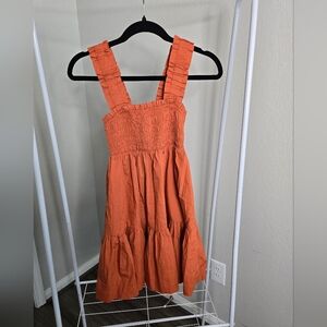 Abercrombie & Fitch Charming Orange Ruffled Dress